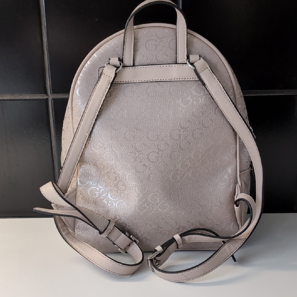 GUESS Pink-Cream Backpack - Picture 2 of 4
